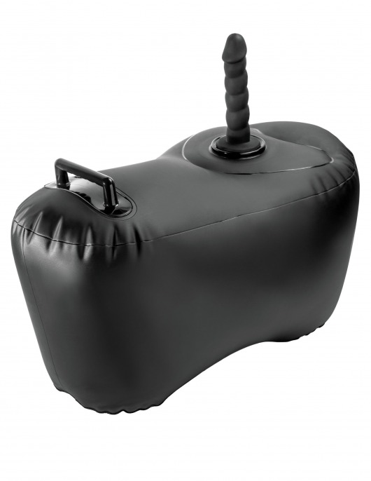 Черное надувное кресло с платформой для фиксации дилдо Body Dock Inflatable Love Seat - Pipedream - купить с доставкой в Санкт-Петербурге