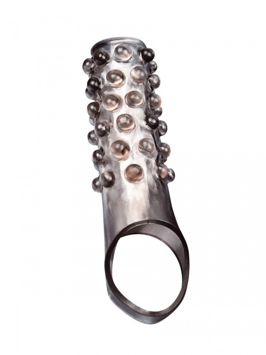 Дымчатая насадка на пенис с выпуклостями - 11 см. - Sex Expert - в Санкт-Петербурге купить с доставкой