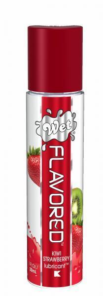 Лубрикант Wet Flavored Kiwi Strawberry с ароматом киви и клубники - 30 мл. - Wet International Inc. - купить с доставкой в Санкт-Петербурге