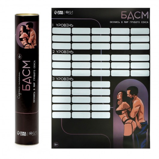 Плакат для двоих со скретч-слоем «БДСМ» - Сима-Ленд - купить с доставкой в Санкт-Петербурге