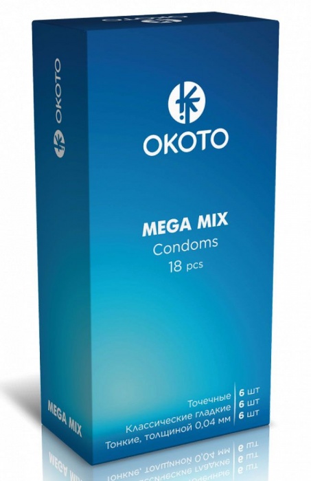 Презервативы OKOTO Mega Mix - 18 шт. - Sitabella - купить с доставкой в Санкт-Петербурге