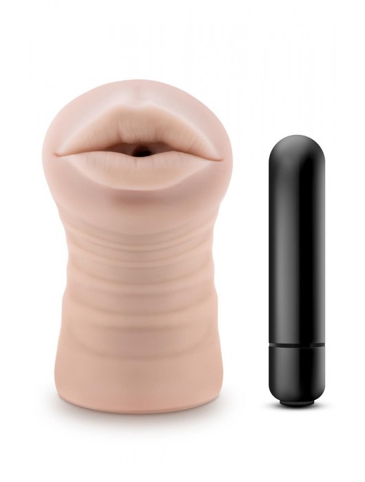 Телесный мастурбатор-ротик Nicole Vibrating Masturbator - Blush Novelties - в Санкт-Петербурге купить с доставкой