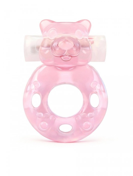 Розовое эрекционное виброкольцо в форме мишки - 1137 - в Санкт-Петербурге купить с доставкой