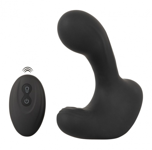 Черная анальная вибропробка с функцией расширения RC Butt Plug with 3 functions - Orion - в Санкт-Петербурге купить с доставкой
