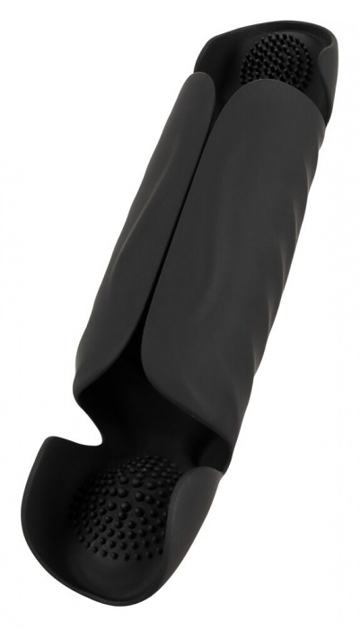 Черный вибромастурбатор с трехточечной стимуляцией Penis Trainer with 3 Point Stimulation - Orion - в Санкт-Петербурге купить с доставкой