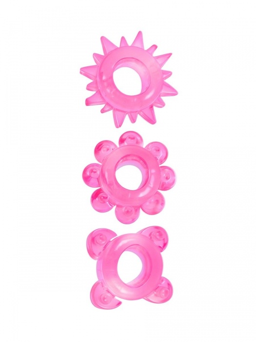 Комплект из 3 розовых эрекционных колец - Erowoman-Eroman - в Санкт-Петербурге купить с доставкой