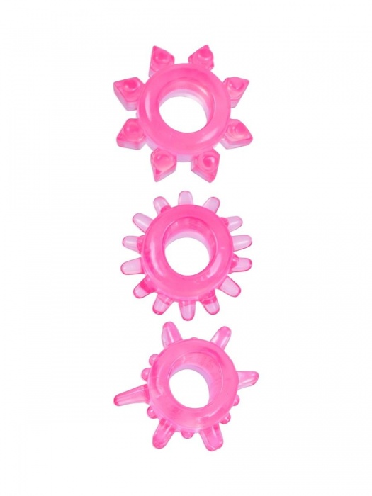 Комплект из трех розовых эрекционных колец - Erowoman-Eroman - в Санкт-Петербурге купить с доставкой