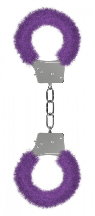 Пушистые фиолетовые наручники OUCH! Purple - Shots Media BV - купить с доставкой в Санкт-Петербурге