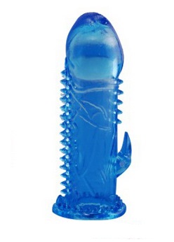 Голубая насадка с усиками и отростком для стимуляции клитора - Sextoy 2011 - в Санкт-Петербурге купить с доставкой