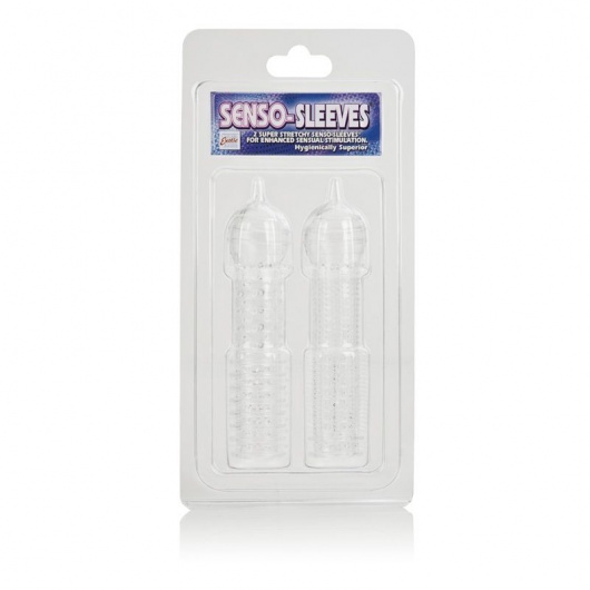 Набор из двух рельефных насадок Senso Sleeves - California Exotic Novelties - в Санкт-Петербурге купить с доставкой