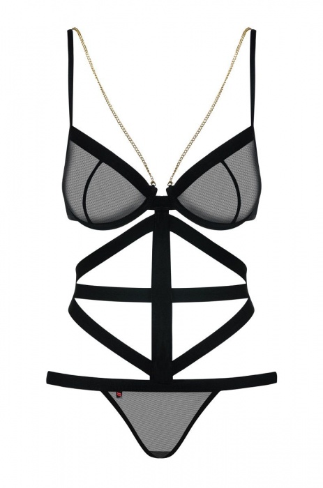 Полупрозрачный тедди Bondy с широкими лентами - Obsessive купить с доставкой