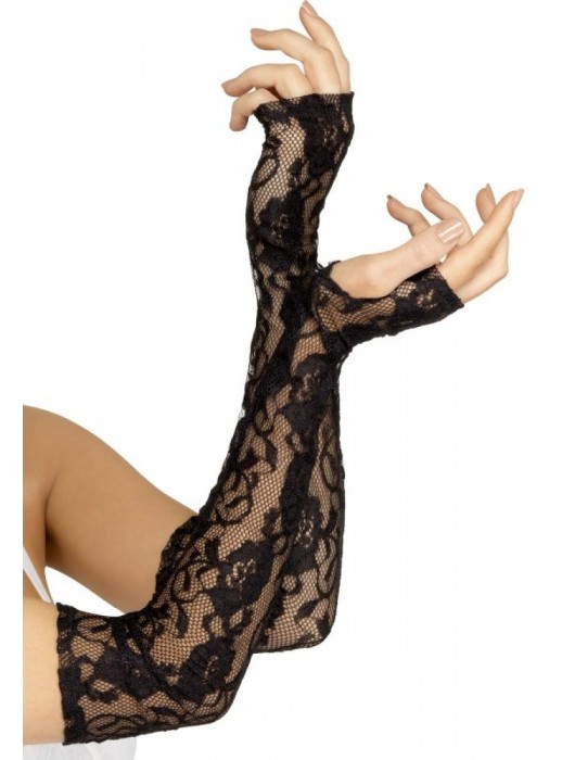 Кружевные длинные перчатки с открытыми пальчиками - Fever купить с доставкой