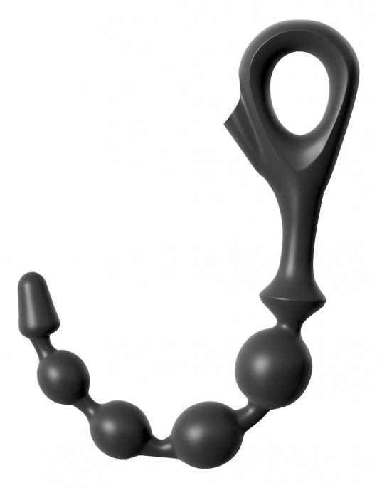 Черная анальная цепочка EZ-Grip Beads - 29,2 см. - Pipedream