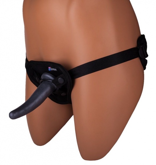 Страпон с 2 насадками и вибрацией UniStrap - 19 и 12 см. - LOVETOY (А-Полимер) - купить с доставкой в Санкт-Петербурге