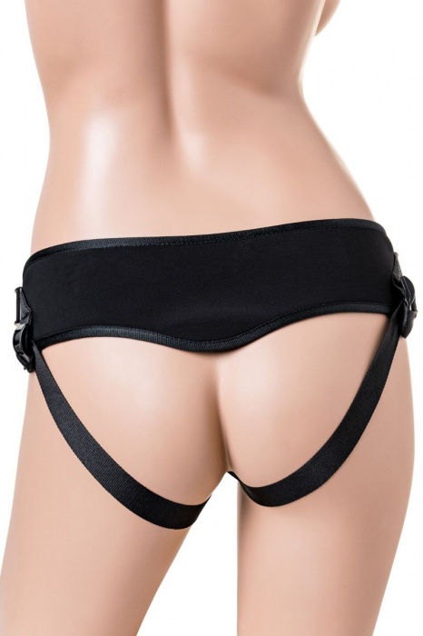 Страпон с 2 насадками и вибрацией UniStrap - 20 и 18 см. - LOVETOY (А-Полимер) - купить с доставкой в Санкт-Петербурге