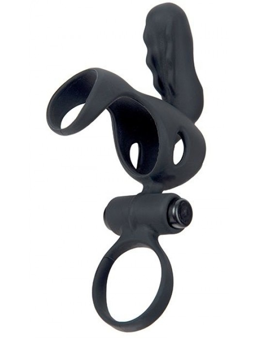 Чёрная эрекционная насадка Spartakus R с вибропулей - Adrien Lastic - в Санкт-Петербурге купить с доставкой