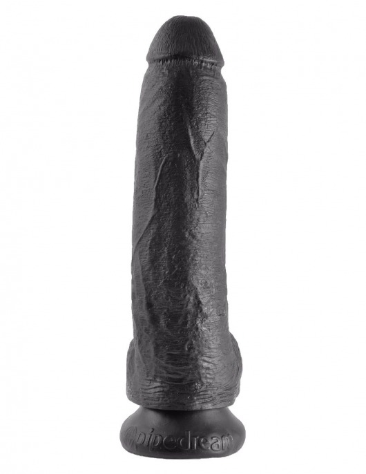 Чёрный фаллоимитатор 9 King Cock with Balls - 22,9 см. - Pipedream