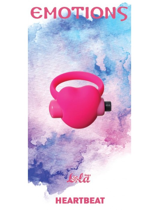 Розовое эрекционное виброколечко Emotions Heartbeat - Lola Games - в Санкт-Петербурге купить с доставкой