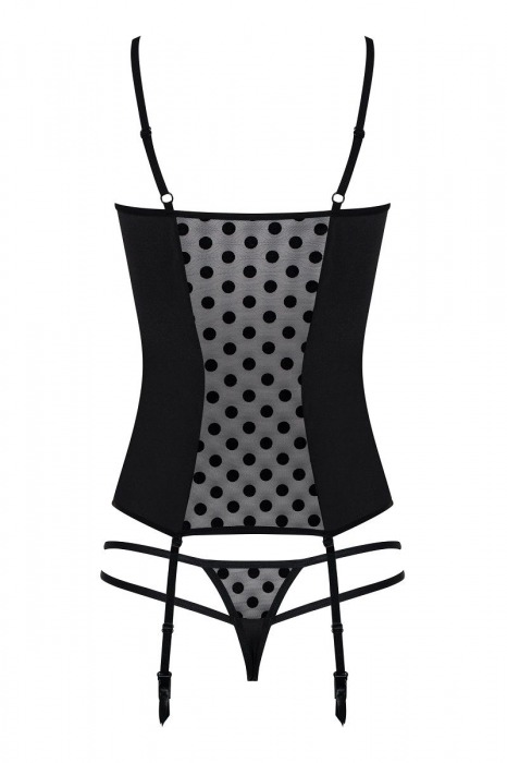 Корсаж в горошек Dotina с бантиком на лифе - Obsessive купить с доставкой
