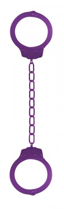 Фиолетовые металлические кандалы Metal Ankle Cuffs - Shots Media BV - купить с доставкой в Санкт-Петербурге