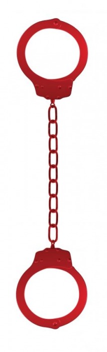Красные металлические кандалы Metal Ankle Cuffs - Shots Media BV - купить с доставкой в Санкт-Петербурге