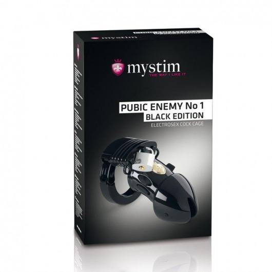 Пояс верности с электростимуляцией Mystim Pubic Enemy No1 Black Edition - MyStim - купить с доставкой в Санкт-Петербурге