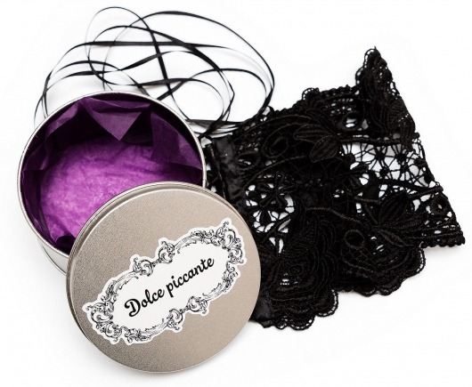 Кружевные черные манжеты Desiderio - Dolce Piccante Lingerie купить с доставкой