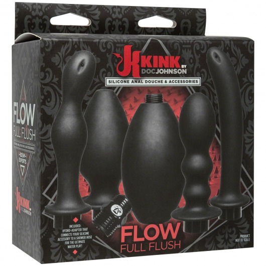 Набор для анального душа Kink Flow Full Flush Set - Doc Johnson - купить с доставкой в Санкт-Петербурге