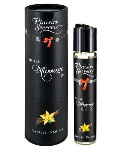 Массажное масло с ароматом ванили Huile de Massage Gourmande Vanille - 59 мл. - Plaisir Secret - купить с доставкой в Санкт-Петербурге
