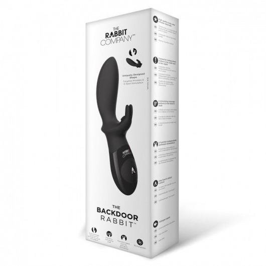 Чёрный вибратор для стимуляции простаты BACKDOOR RABBIT - The Rabbit Company - в Санкт-Петербурге купить с доставкой
