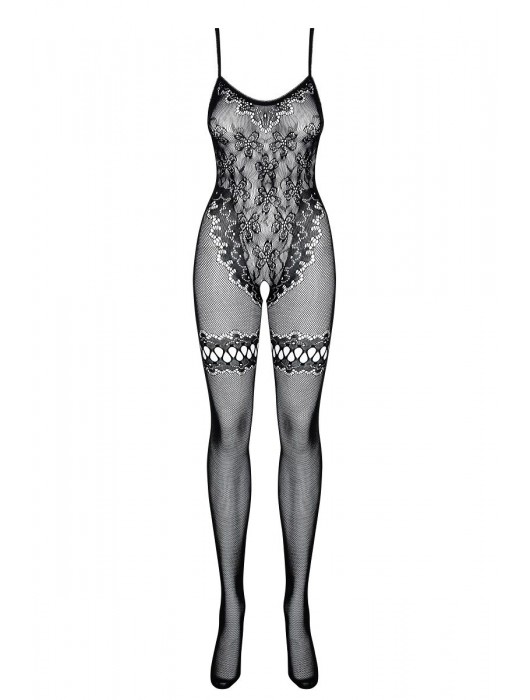 Комбинезон с вставками из цветочного кружева (большой размер) - Obsessive купить с доставкой