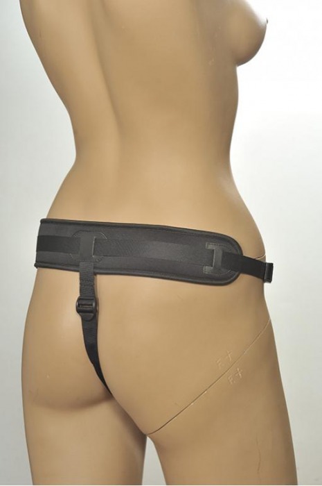 Чёрные трусики с плугом Kanikule Strap-on Harness Anatomic Thong - Kanikule - купить с доставкой в Санкт-Петербурге
