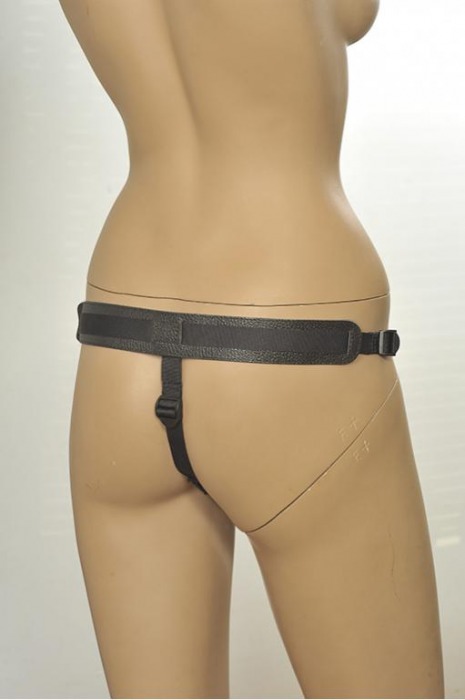 Кожаные трусики с плугом Kanikule Leather Strap-on Harness Anatomic Thong - Kanikule - купить с доставкой в Санкт-Петербурге