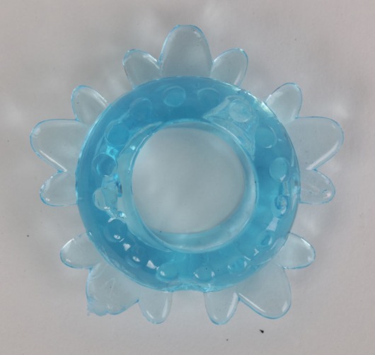 Голубое эрекционное кольцо  Снежинка - White Label - в Санкт-Петербурге купить с доставкой
