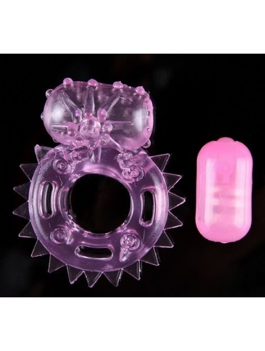 Розовое виброкольцо  Морская звезда - White Label - в Санкт-Петербурге купить с доставкой