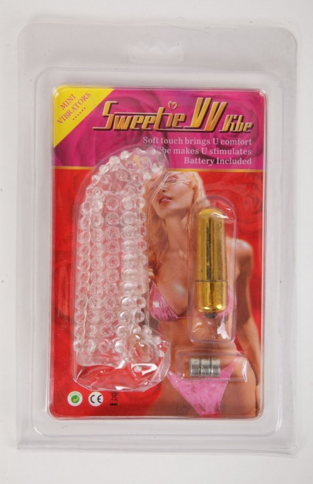 Закрытая вибронасадка с загнутым кончиком и пупырышками - White Label - в Санкт-Петербурге купить с доставкой