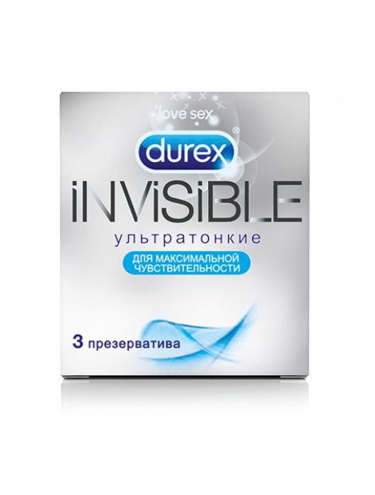 Ультратонкие презервативы Durex Invisible - 3 шт. - Durex - купить с доставкой в Санкт-Петербурге