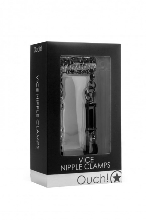 Чёрные зажимы для сосков Vice Nipple Clamps - Shots Media BV - купить с доставкой в Санкт-Петербурге