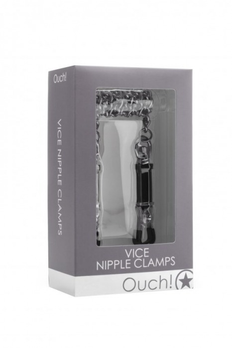 Серебристые зажимы для сосков Vice Nipple Clamps - Shots Media BV - купить с доставкой в Санкт-Петербурге