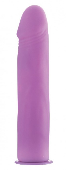 Фиолетовый страпон Deluxe Silicone Strap On 8 Inch - 20 см. - Shots Media BV - купить с доставкой в Санкт-Петербурге