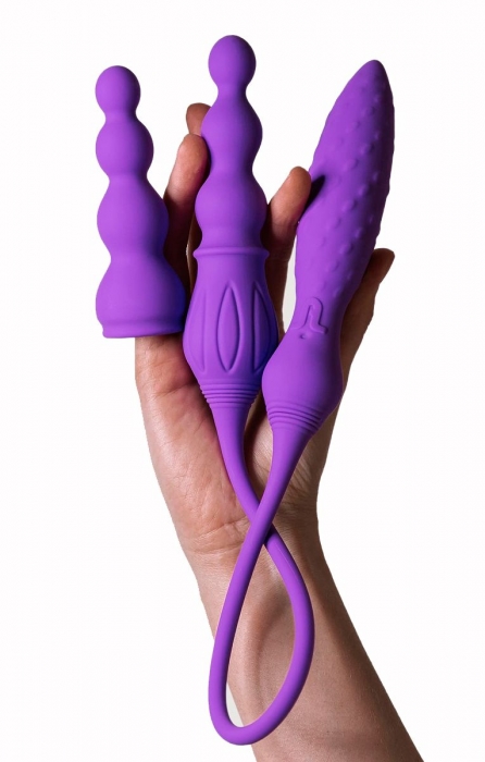 Двухсторонний гибкий вибромассажер 2X+LRS с дистанционным управлением - Adrien Lastic