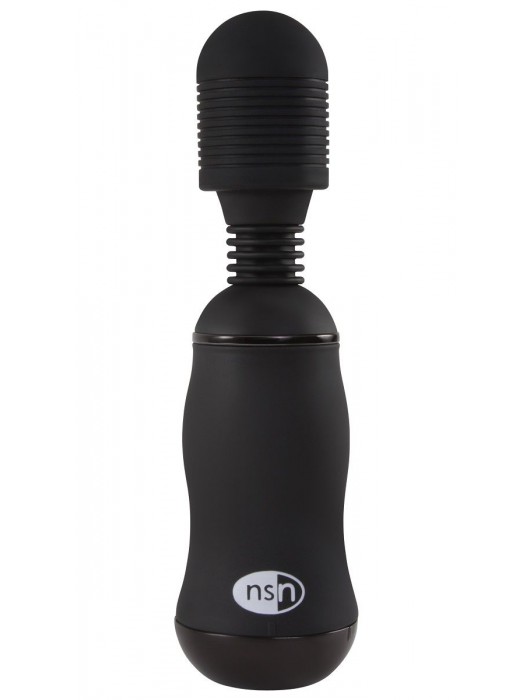 Чёрный вибромассажёр для эрогенных зон BoomBoom Power Wand - 18 см. - NS Novelties