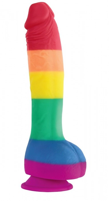 Радужный фаллоимитатор Pride Edition 8 Dildo - 25,4 см. - NS Novelties