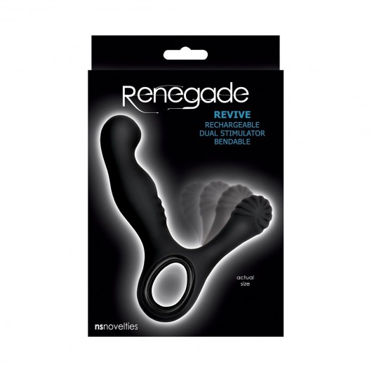 Чёрный стимулятор простаты с вибрацией Revive Prostate Massager - NS Novelties - в Санкт-Петербурге купить с доставкой