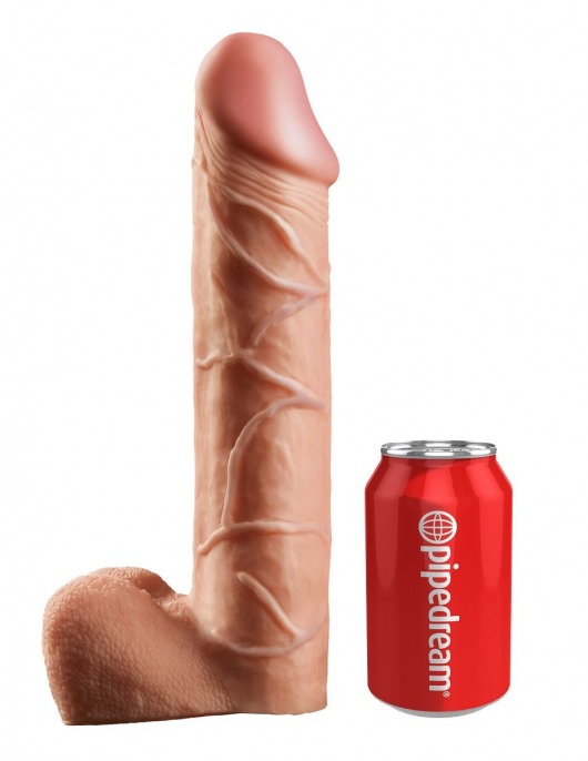 Страпон-система с телесной насадкой 12  Hollow Strap-On Suspender System - 30 см. - Pipedream - купить с доставкой в Санкт-Петербурге