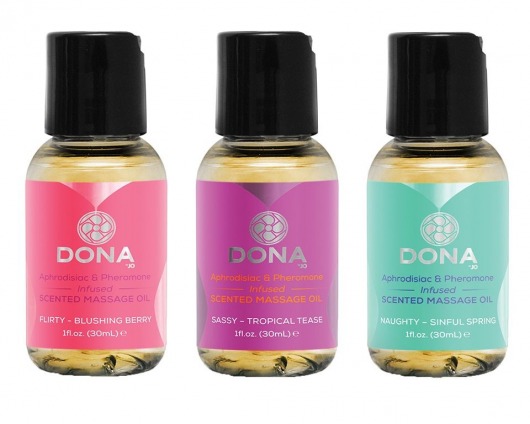 Подарочный набор массажных масел DONA Let me touch you - System JO - купить с доставкой в Санкт-Петербурге