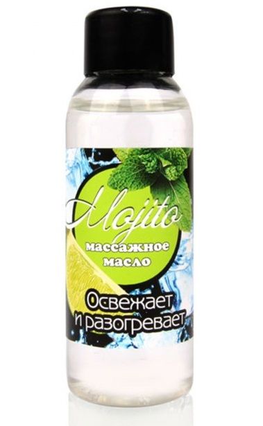 Массажное масло для тела Mojito с ароматом лайма - 50 мл. - Биоритм - купить с доставкой в Санкт-Петербурге