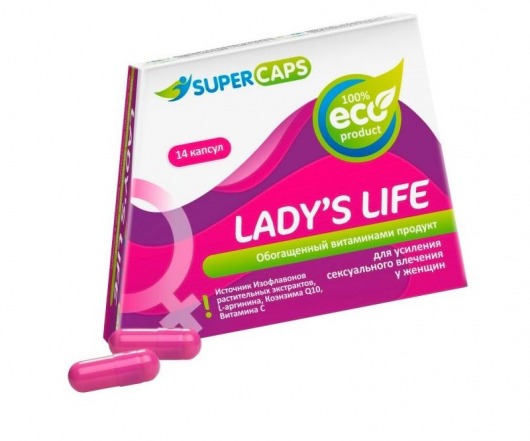 Возбуждающие капсулы Ladys Life - 14 капсул (0,35 гр.) - SuperCaps - купить с доставкой в Санкт-Петербурге
