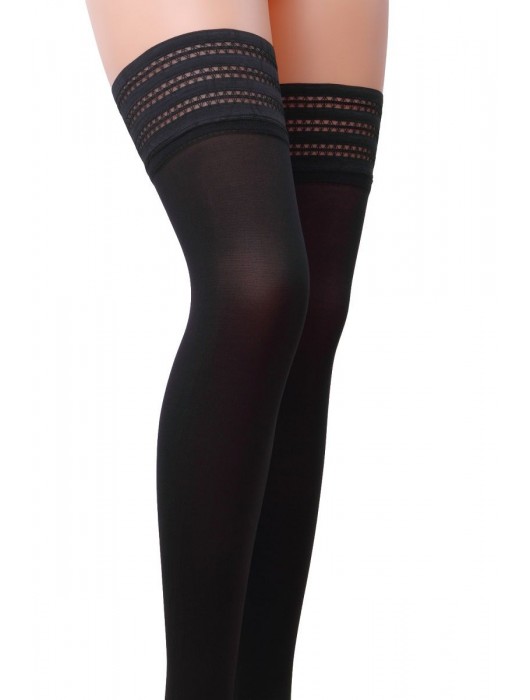 Плотные чулки с полосатой резинкой - Passion купить с доставкой