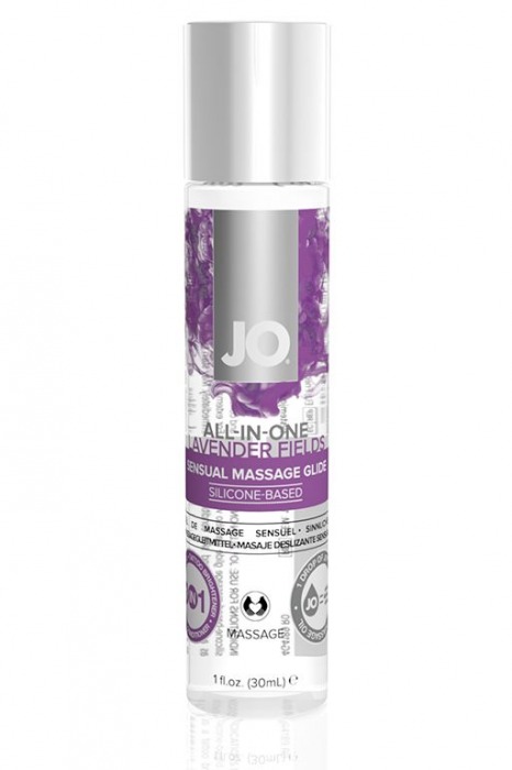 Массажный гель ALL-IN-ONE Massage Oil Lavender с ароматом лаванды - 30 мл. - System JO - купить с доставкой в Санкт-Петербурге